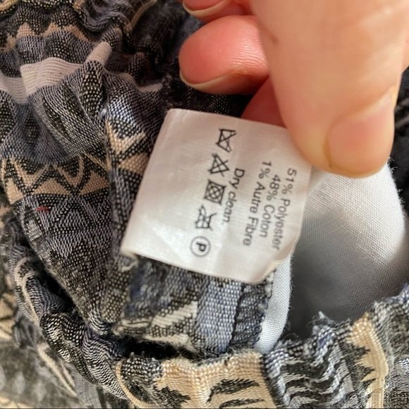 J. Crew Factory Shorts 3 Inch Geometric Pattern Pull On Gray Blue Boho Summer 4 - Picture 8 of 8